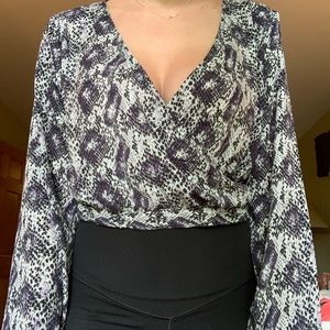Snake print top
